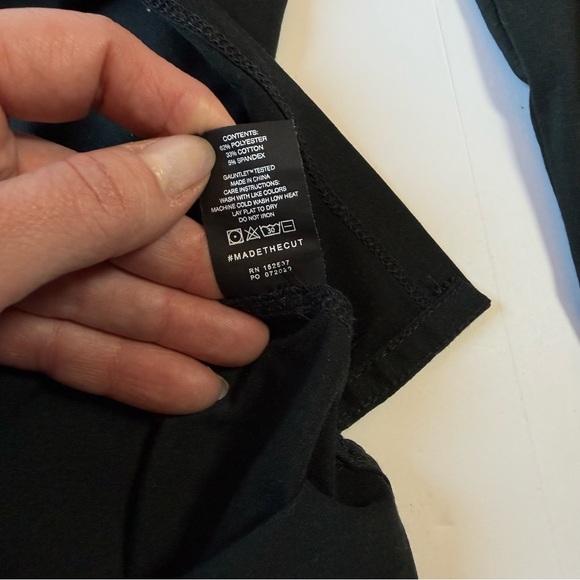 Cuts Clothing AO Henley Split-Hem Long Sleeve Shirt Black Large - Picture 4 of 7